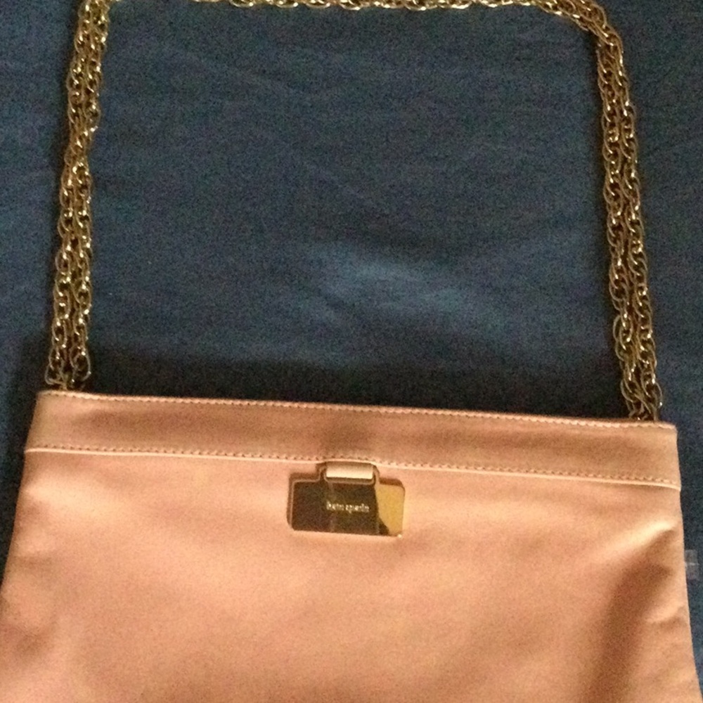 Kate Spade Pink and Gold Mini Bag with Chain Strap